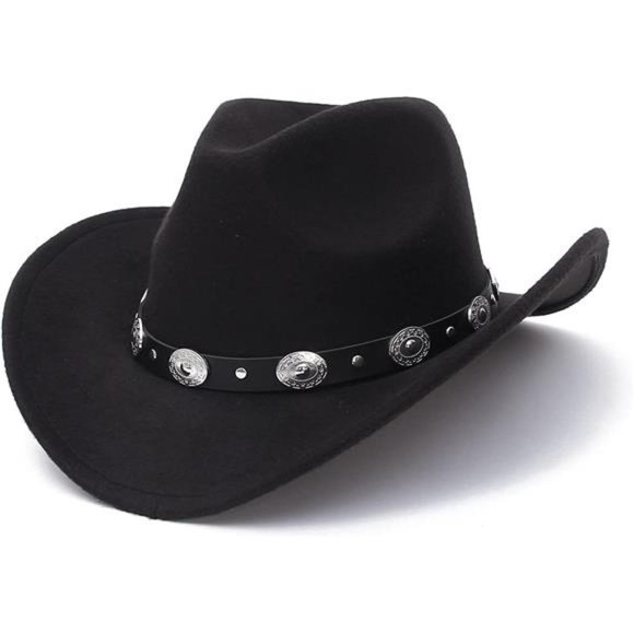 Other - WESTERN Cowboy Hat with Belt 02-black